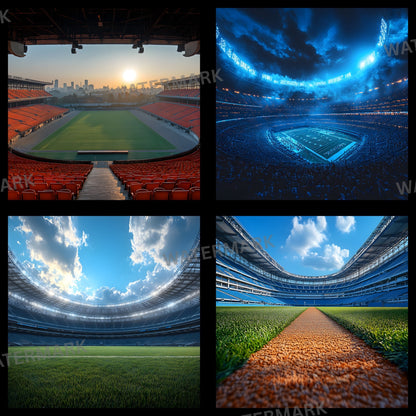Sports Stadium Digital Backdrop, Empty Arena Background for Photography, Photo Overlay, Sports Team Fan Photo, Action Shot Composite
