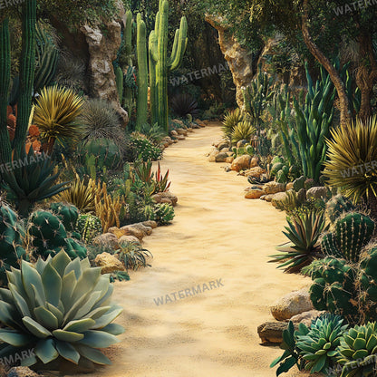 Desert Botanical Backdrops - Photography Backdrops, Portraits, Product Photography - Cactus Gardens, Desert Landscapes, and Botanical Scenes