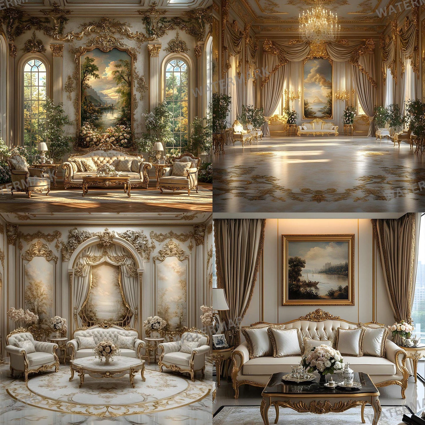 Royal Sitting Backdrops - Regal Digital Backgrounds for Portraits, Branding & Photography - Regal Room Backgrounds - Luxury Backdrops
