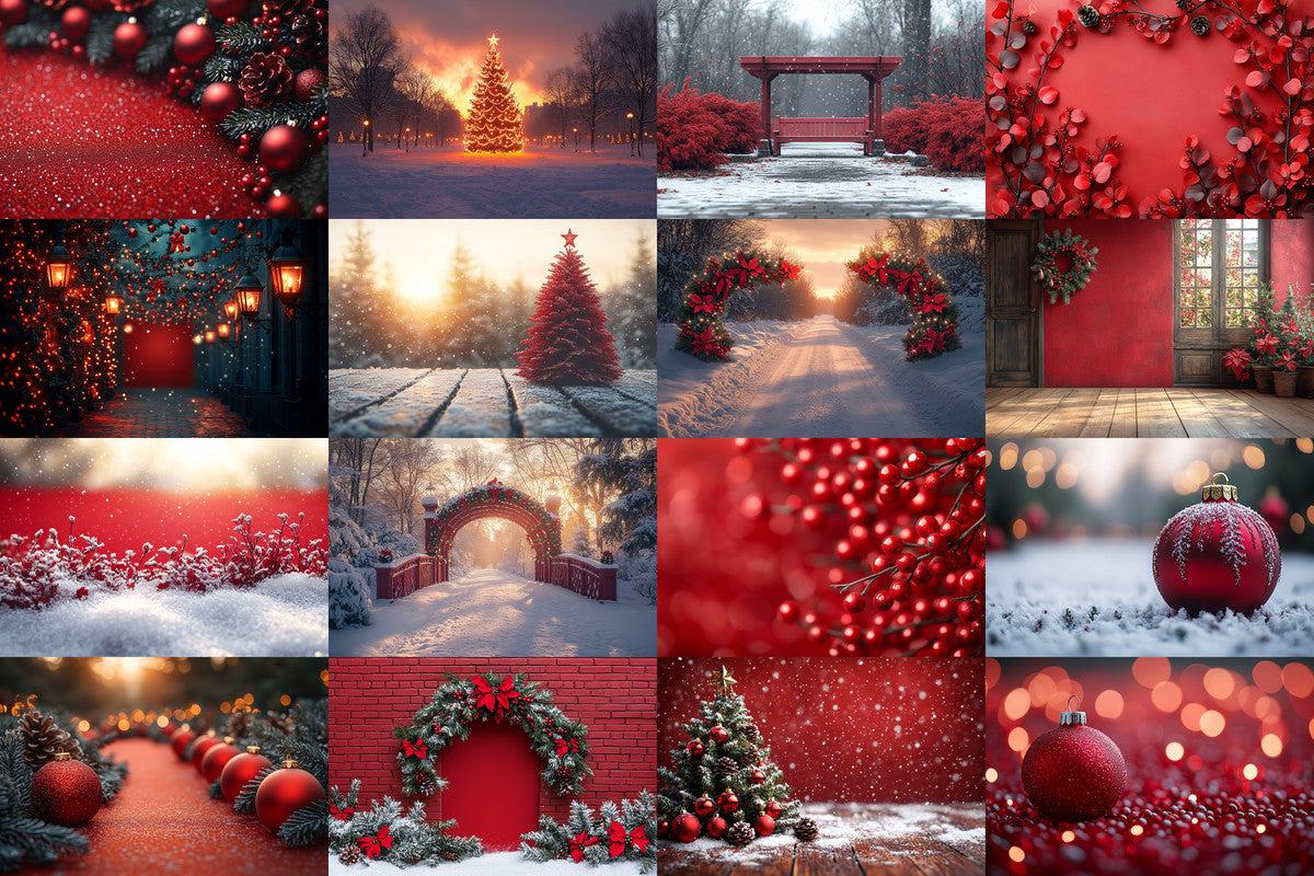 Warm Christmas Outdoor Scene Backdrops PNG Set for Digital Artists  Photographers - 00x00px Commercial Use - Cozy Holiday Aesthetic