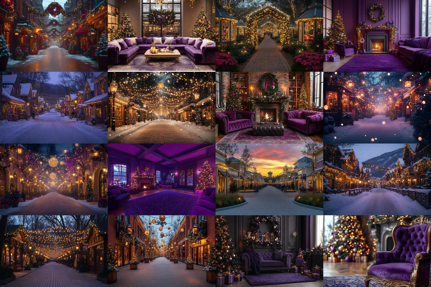 Purple Christmas Backdrops, Christmas Background, Digital Christmas Wallpapers, Photoshop, Photography Backdrops - 3:2 Ratio