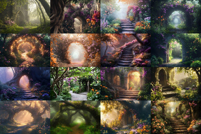 Fairy Woodland Backdrops ��������� Fantasy Floral Digital Scenery - Fairytale Visual Story Telling Backgrounds, Fantasy Wallpapers