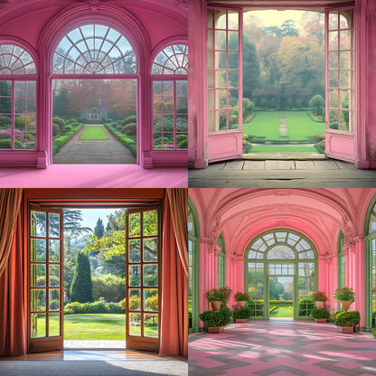 Royal Pink Garden Digital Backdrop, Floral Photography Background, Princess Portrait Scene, Photo Prop, Fairytale Garden Download