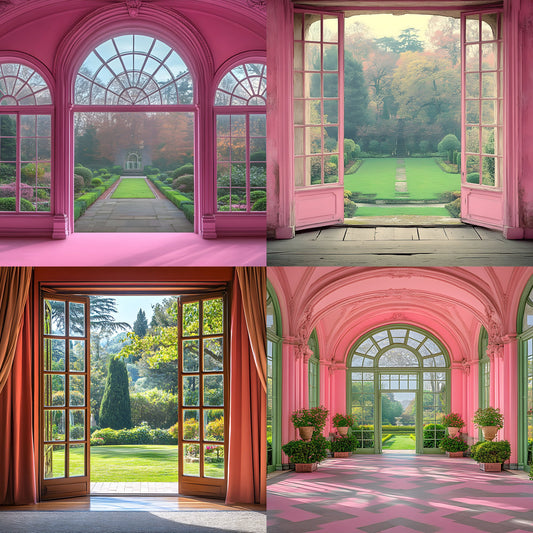 Royal Pink Garden Digital Backdrop, Floral Photography Background, Princess Portrait Scene, Photo Prop, Fairytale Garden Download