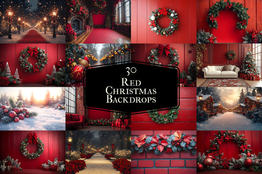 Christmas Backdrop, Digital Backdrop, Santa Christmas Backdrop For Kids Family, Festive Digital Download Christmas Background
