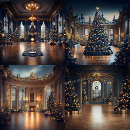 Christmas Backdrops | Digital Holiday Backgrounds | Festive Xmas Scenes