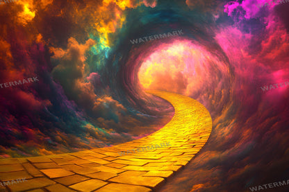 Wizard of Oz Backdrops | Digital Fantasy Story Backgrounds | Yellow Brick Road Backdrop | 7Wizard of Oz Images
