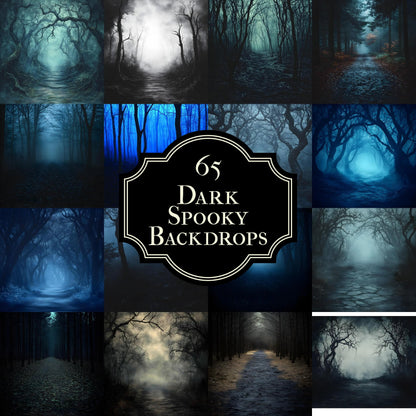 Dark Spooky Backdrops - Master Overlays for Photoshop Composites, Digital Backgrounds for Dark Fantasy, Halloween - Photography Backdrops