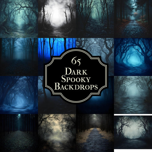 Dark Spooky Backdrops - Master Overlays for Photoshop Composites, Digital Backgrounds for Dark Fantasy, Halloween - Photography Backdrops
