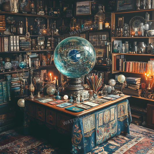 Divination Room School of Magic Photography Backdrops, Enchanting Wizarding World Background - Perfect for Witchcraft and Wizardry Themes