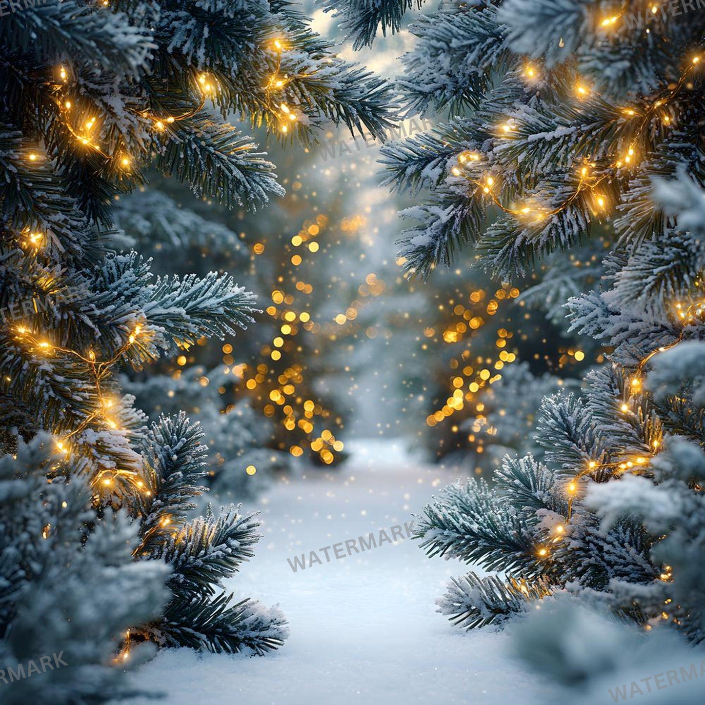 Enchanted Forest Backdrops - Magical Digital Backgrounds for Photography, Photoshop Overlays & Winter Wonderland Backgrounds