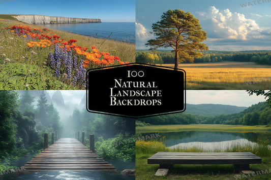 Natural Landscape Backdrops - Scenic Nature Digital Backgrounds - Forest, Mountains, Lakes, and Fields Backgrounds - Nature Wallpaper