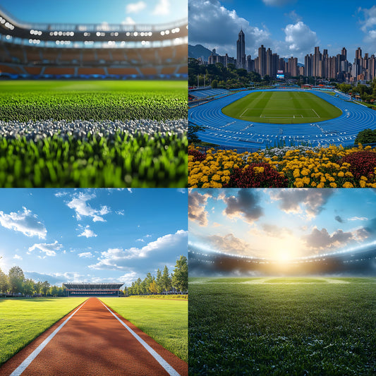 Soccer Stadium Photography Backdrop, Sports Game Digital Background for Team Portraits, Printable Photo Booth Prop, Fan Party Wallpaper