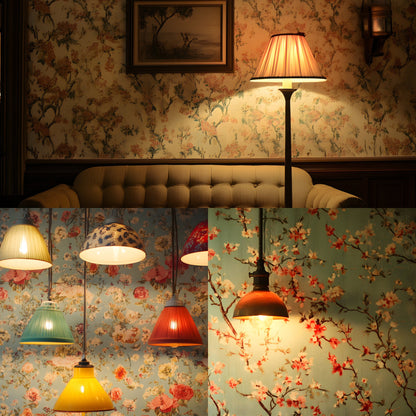 Vintage Wallpaper Room Digital Backdrop, Photography Backgrounds, Antique Interior Photo Prop, Elegant Scene Setter, High-Res Images