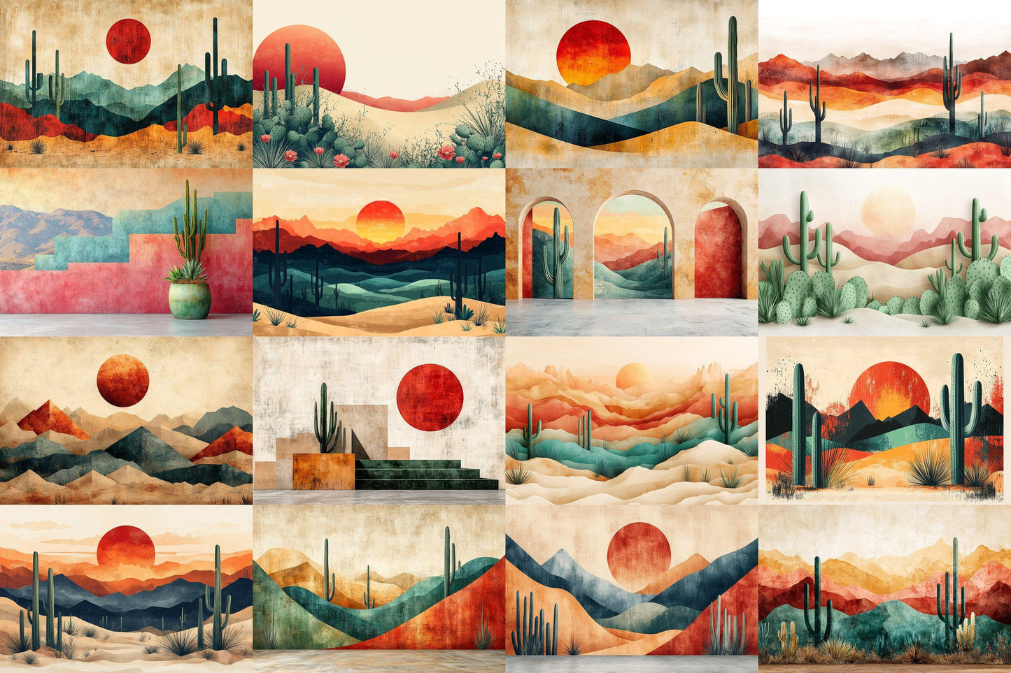 Modern Desert Geometry Backdrops, Abstract Digital Backgrounds, Minimalist Landscape Photography, Geometric Architectural Composites