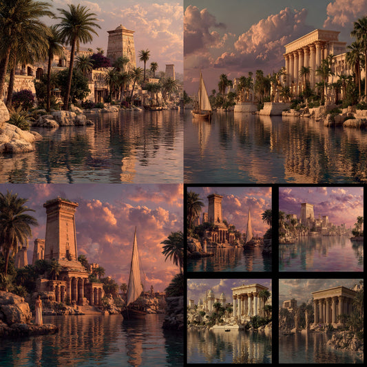 Ancient Egypt Photography Backdrop, Pharaoh Background, Digital Download for Photographers, Cinematic Poster, Square Image, Historical Theme, SQBD