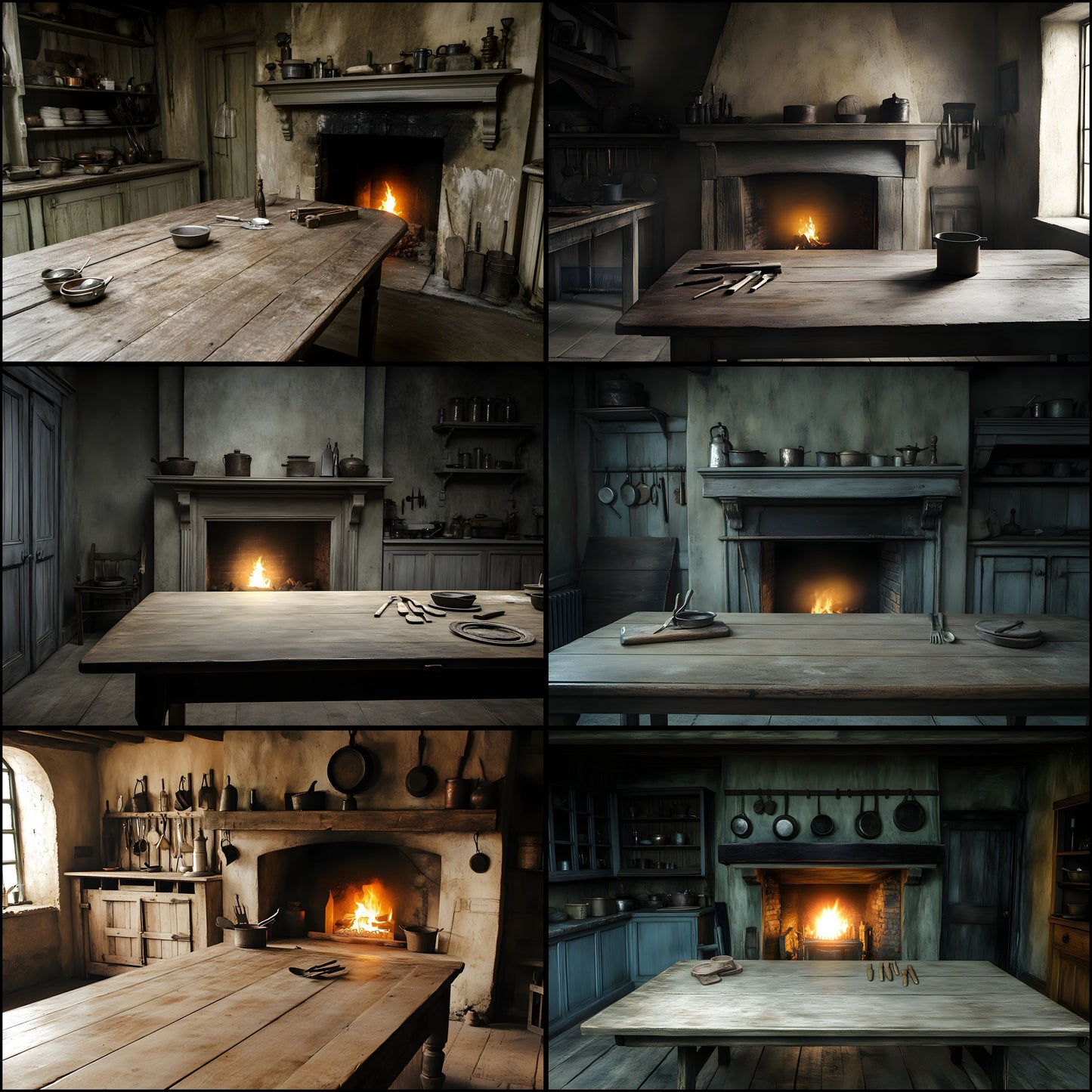 Workhouse Kitchen Digital Backdrop, Dreary Photography Background, Old Historic Building Photo Prop, Portrait Scene Setter, LBXD
