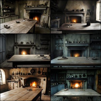 Workhouse Kitchen Digital Backdrop, Dreary Photography Background, Old Historic Building Photo Prop, Portrait Scene Setter, LBXD