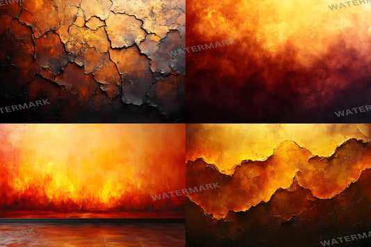 Amber Glow Textures - Warm Digital Backdrops & Abstract Grunge Overlays for Photography, Photoshop, Master Overlays, Portrait Studio