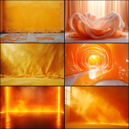 Orange Photography Backdrop, Bold Studio Background, Digital Download for Portrait Photography, Vibrant Photo Booth Prop