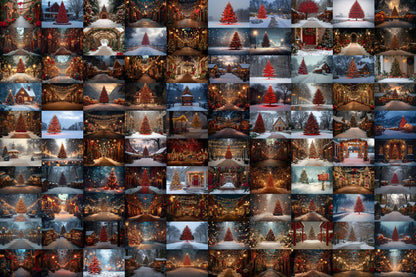 Christmas Photography Backdrops, Horizontal 00x00px Digital Backdrops, 3:2 Ratio, Photoshop Overlays, Festive Christmas Background