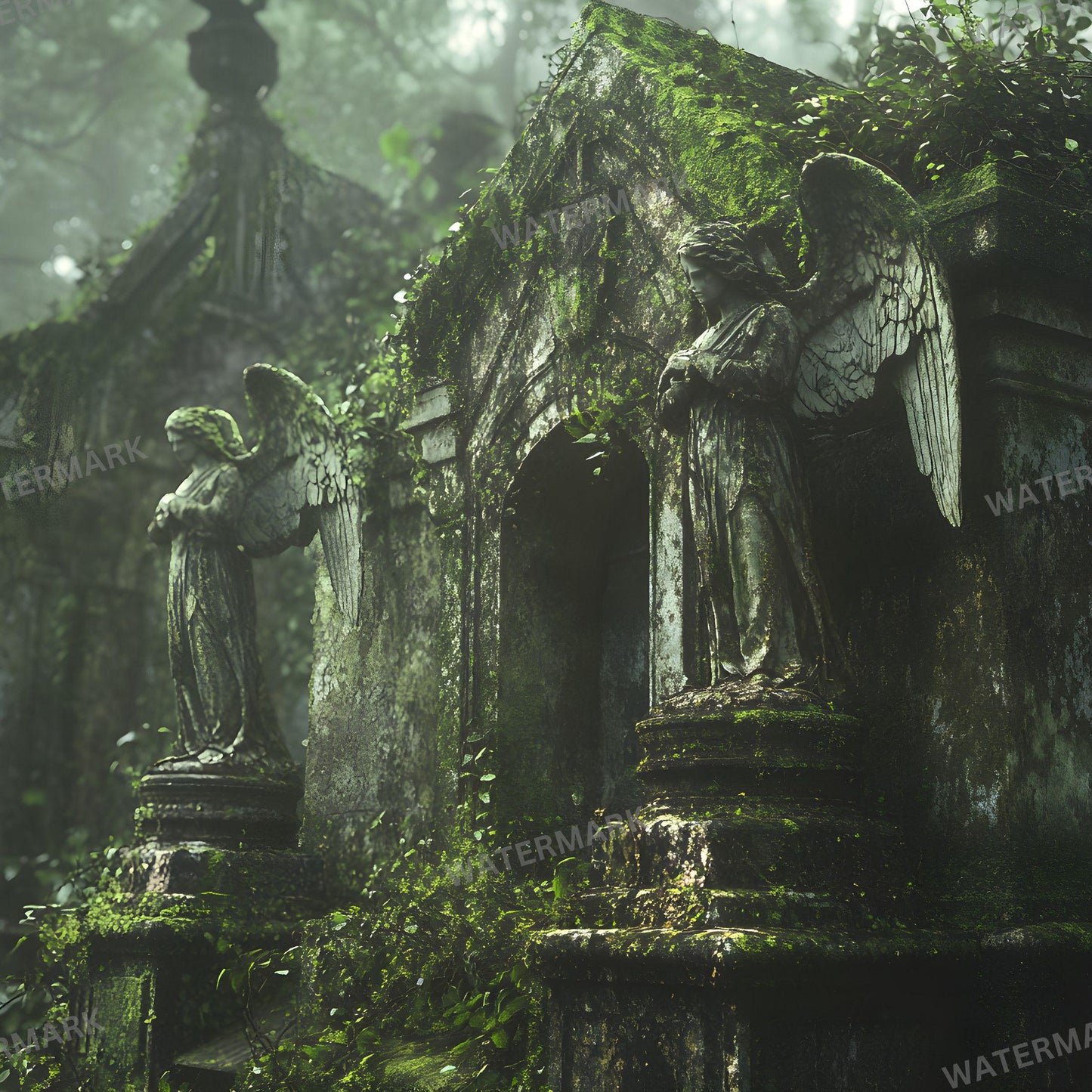 Forgotten Mausoleum Photography Backdrop  Digital Portrait Overlays for Stunning Composites 12 Designs 96x96px