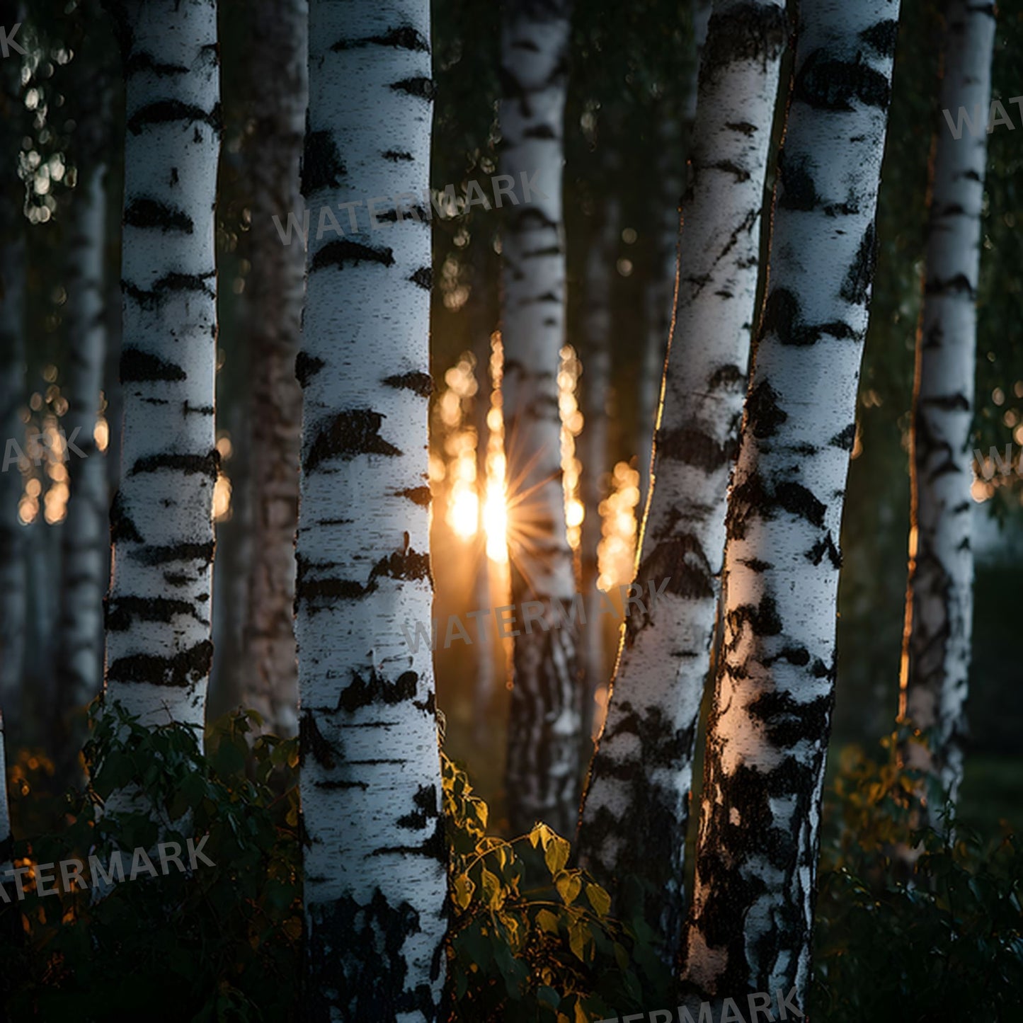 White Birch Forest Digital Backdrop, Grove Photography Background, Fairytale Scene, Photo Prop, Magical Woodland Portrait, SQBD