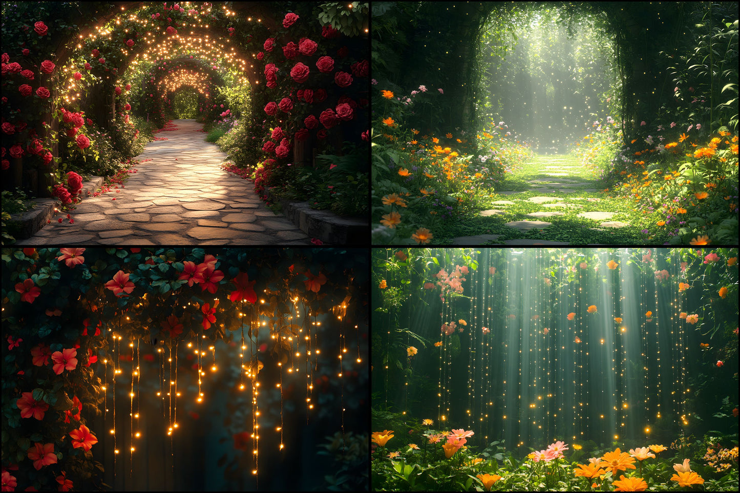 Overgrown Vine Secret Garden Digital Backdrop, Enchanted Forest Photography Background, Fairytale Photo Prop, Fantasy Portrait Template