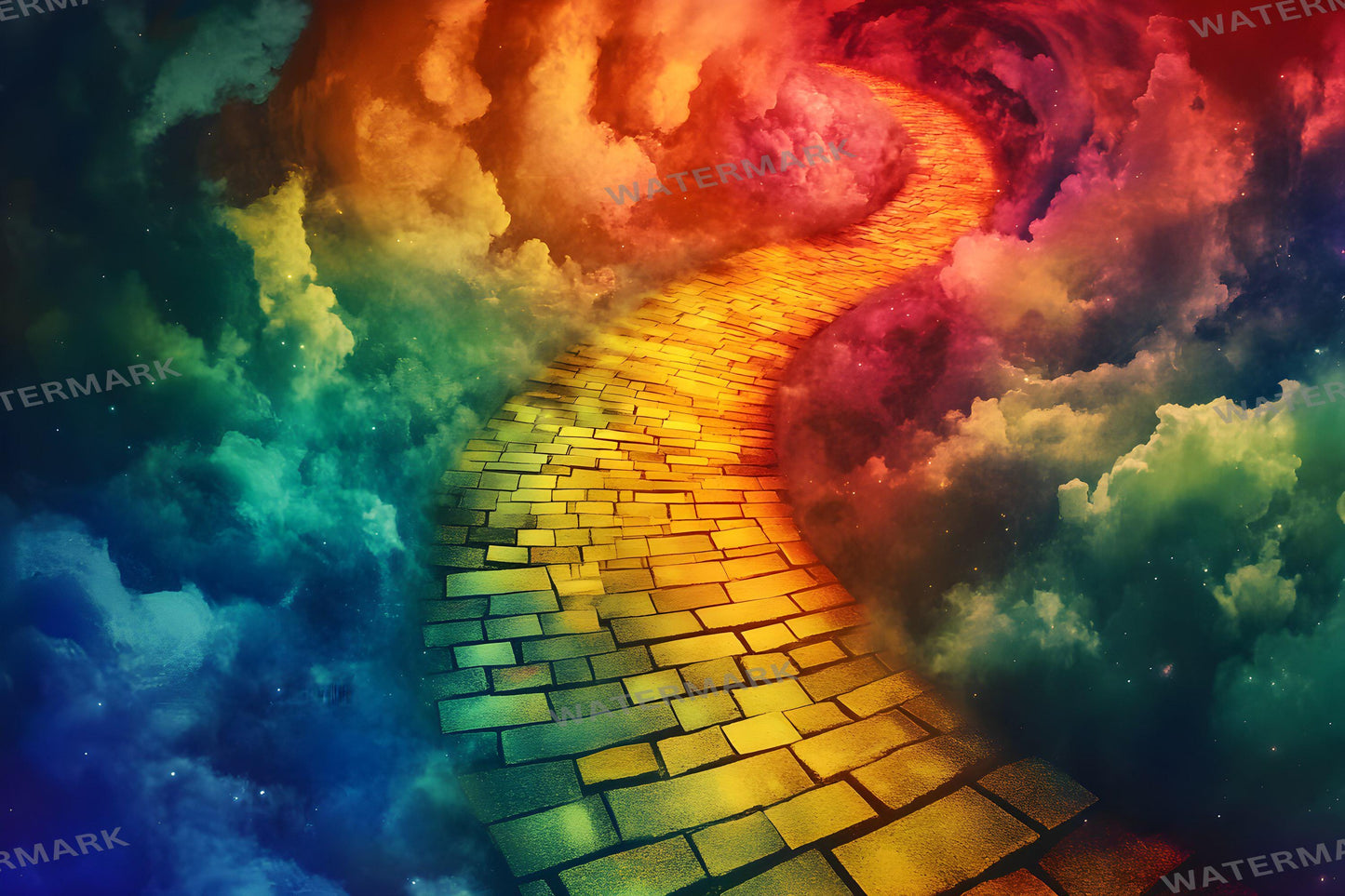 Wizard of Oz Backdrops | Digital Fantasy Story Backgrounds | Yellow Brick Road Backdrop | 7Wizard of Oz Images