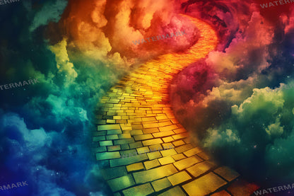 Wizard of Oz Backdrops | Digital Fantasy Story Backgrounds | Yellow Brick Road Backdrop | 7Wizard of Oz Images