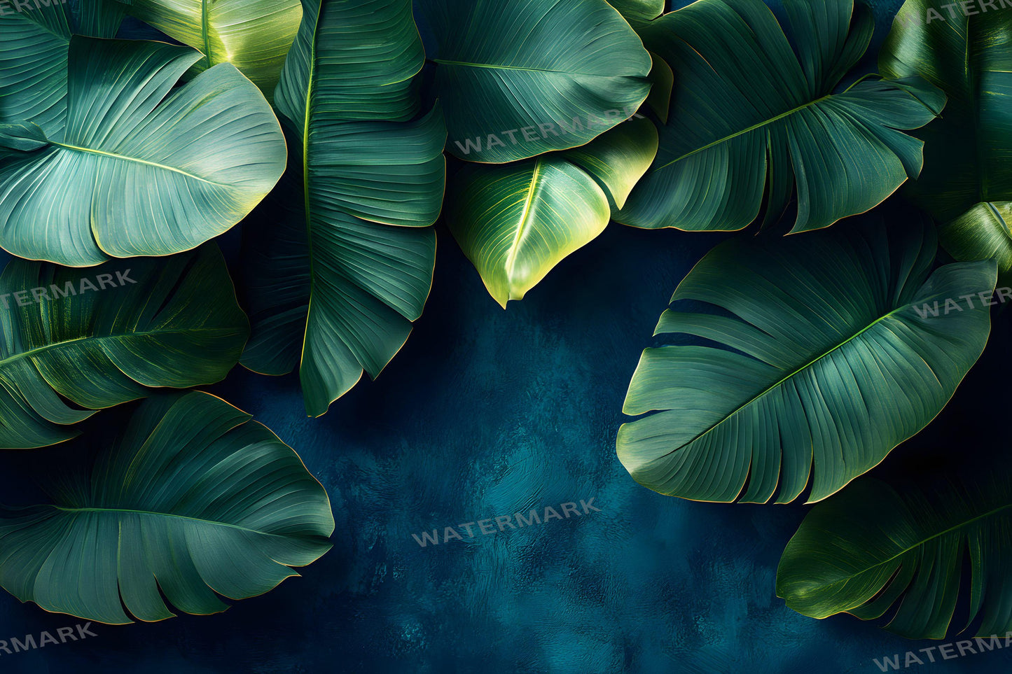 Banana Leaf Paradise Photography Backdrops | Digital Jungle Studio Background | Maternity, Wedding, Master Overlay, Tropical Backgrounds