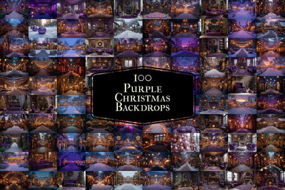 Purple Christmas Backdrops, Christmas Background, Digital Christmas Wallpapers, Photoshop, Photography Backdrops - 3:2 Ratio