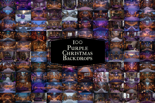 Purple Christmas Backdrops, Christmas Background, Digital Christmas Wallpapers, Photoshop, Photography Backdrops - 3:2 Ratio