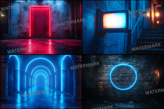 Electric Blue Industrial Digital Backdrop, Modern Photography Background, Abstract Texture Photo Prop, High-Res Image Bundle