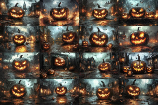 Halloween Monster Scene Digital Backdrops  2High-Resolution PNG Photography Backgrounds for Creative Photo Editing  Master Overlay Effect