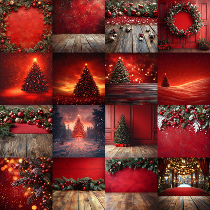 Christmas Backdrop, Digital Backdrop, Santa Christmas Backdrop For Kids Family, Festive Digital Download Christmas Background
