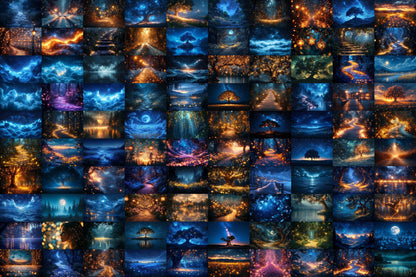 Starry Night Sky Backdrop: PNGs for Space Photo Editing, Celestial Photography Props, Galaxy Themed Digital Backdrops.