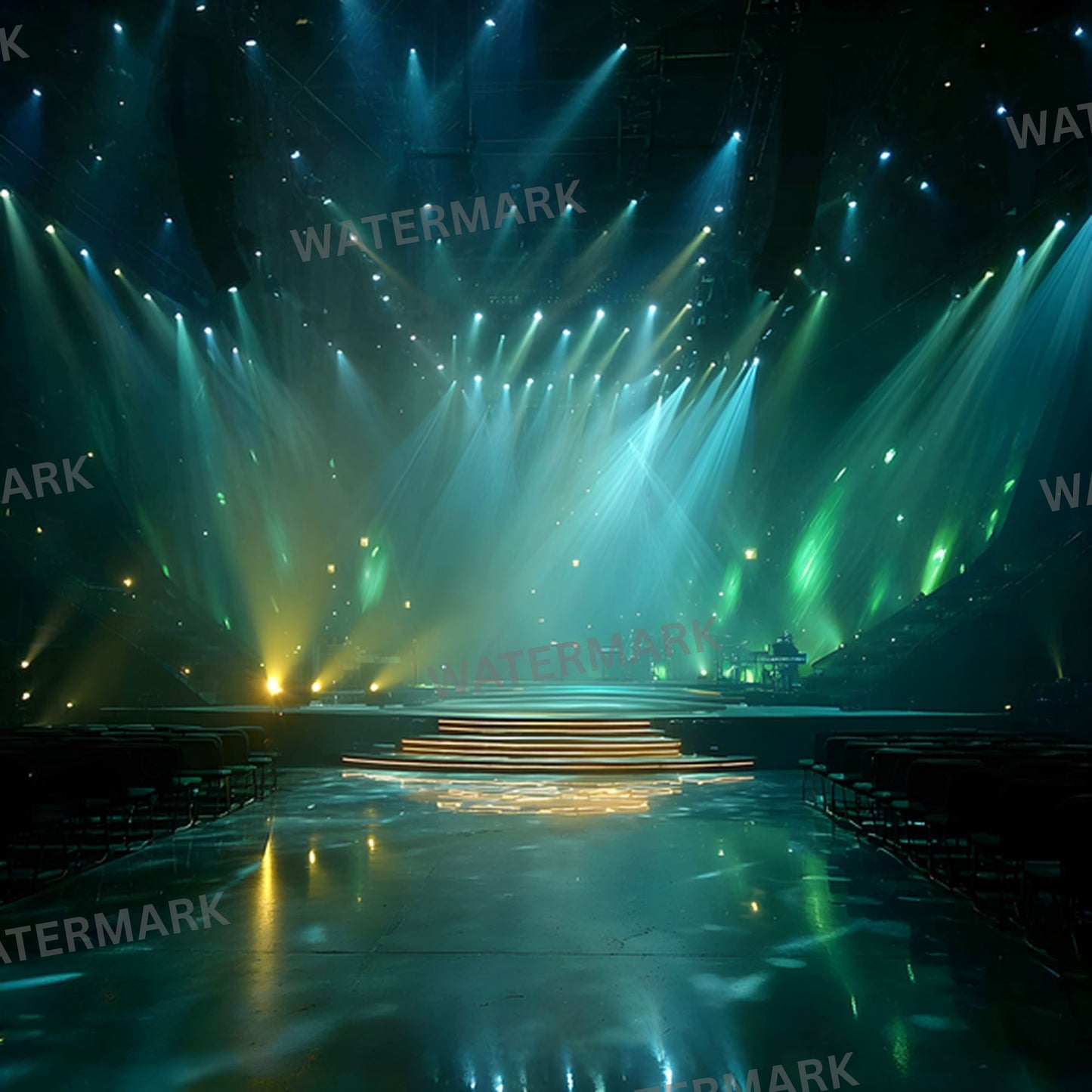 K-Pop Green Screen Backdrop, Digital Download, Show Stage Background, Photography, Music Video, Square Virtual Concert, Idol Performance