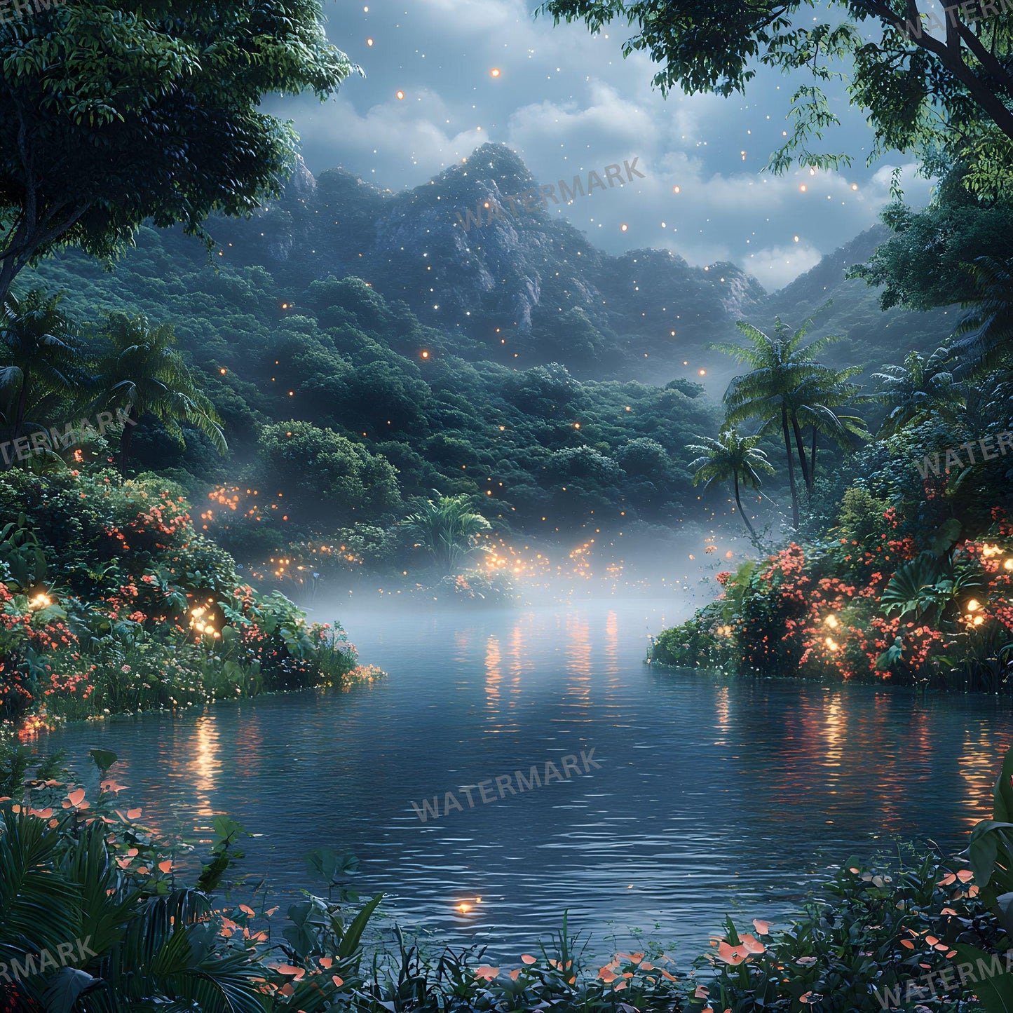 Fairy Lagoon Digital Photography Backdrops - 12 High-Resolution 96x96px Composites for Portraits Studio Use  Photoshop Overlays