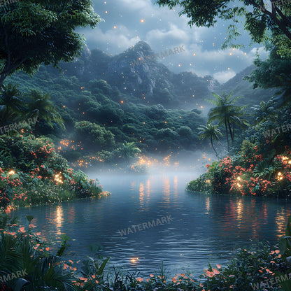 Fairy Lagoon Digital Photography Backdrops - 12 High-Resolution 96x96px Composites for Portraits Studio Use  Photoshop Overlays