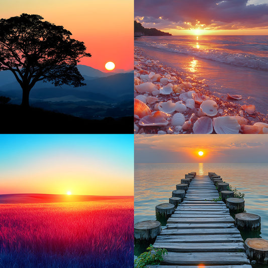 Sunset Photography Backdrop Bundle, Golden Hour Digital Backgrounds for Photographers, Warm Light Portrait Photography, Dreamy Sky Photo Overlays