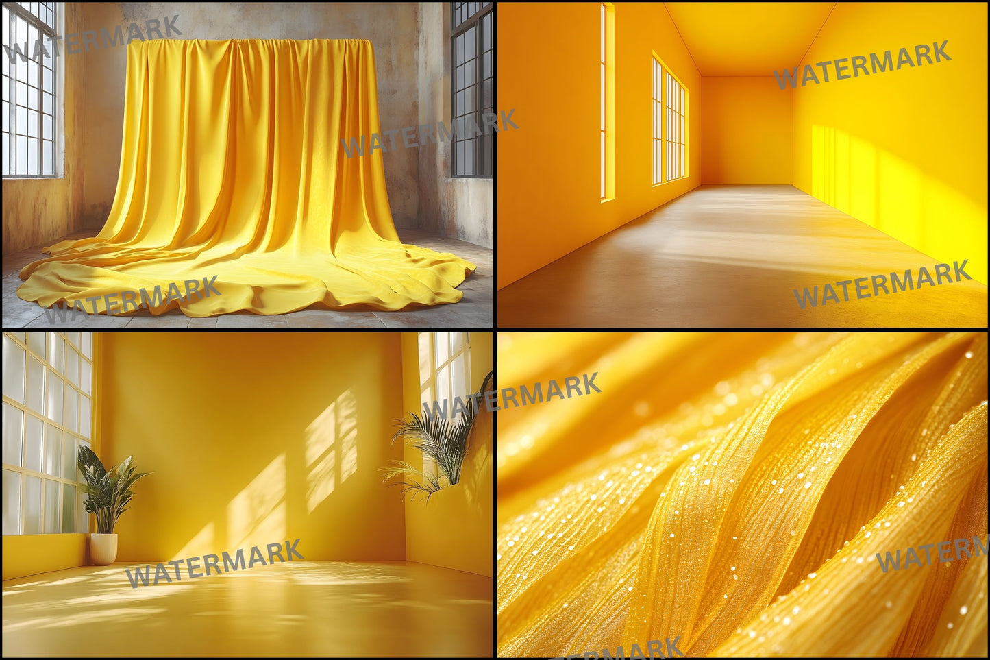 Yellow Photography Backdrop, Studio Background, Energy Burst Digital Download for Portrait Photoshoots, Vibrant Scene