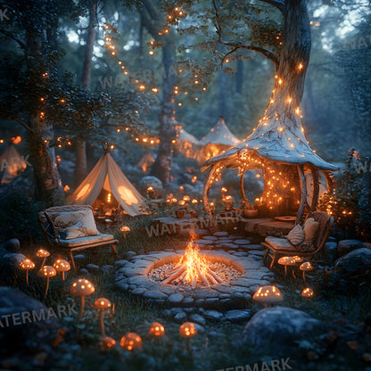 Woodland Elf Digital Backdrop Set, Fantasy Forest Backgrounds for Photography, Magical Square Images for Storytelling, Enchanted Realm Photo Overlays