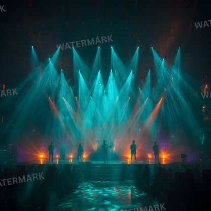 K-Pop Green Screen Backdrop, Digital Download, Show Stage Background, Photography, Music Video, Square Virtual Concert, Idol Performance