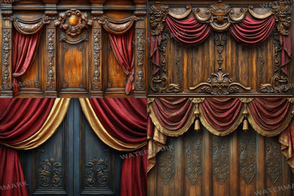 Antique Carved Panels Digital Backdrops - 3High-Resolution PNGs 00x00px for Photography - Commercial Use Allowed