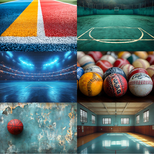 Sports Photography Backdrop Bundle, Action Photo Backgrounds, Digital Download for Team Portraits, Athlete Pictures, Scenes