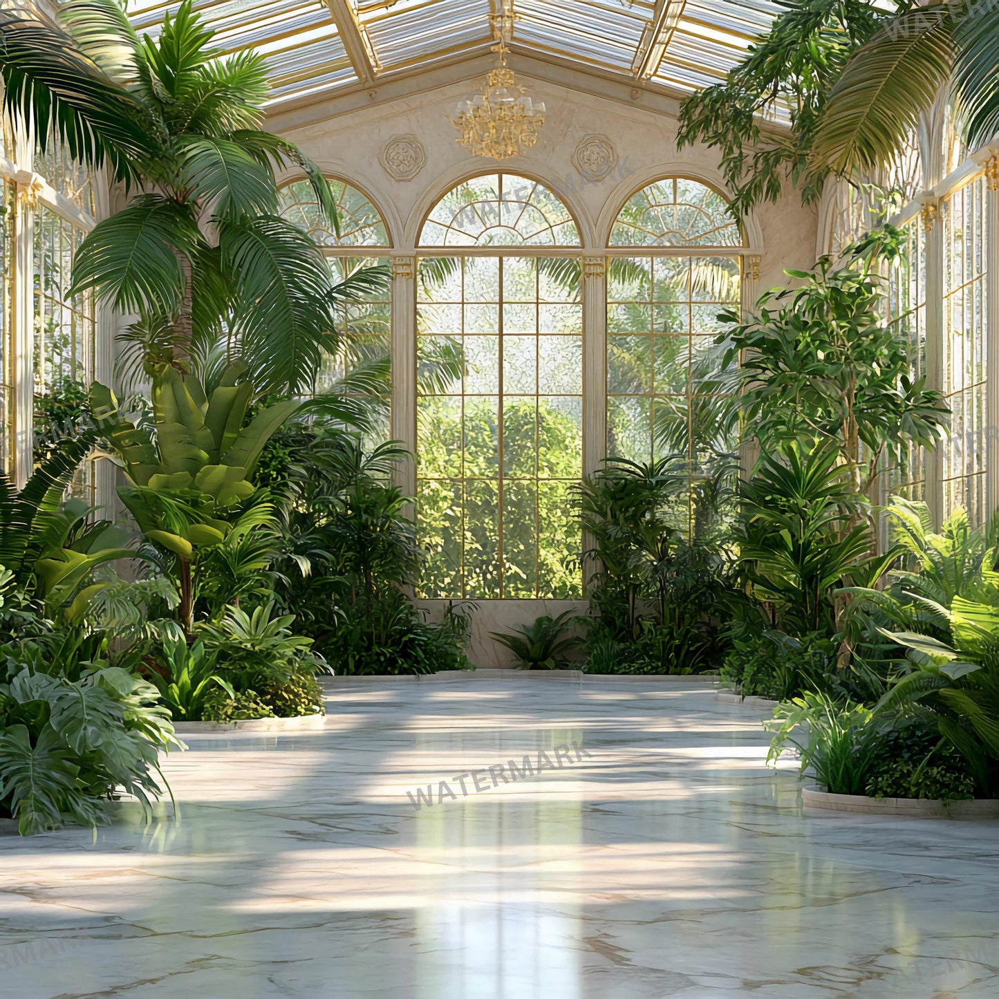 Victorian Conservatory Backdrops | Vintage Greenhouse Backgrounds | Digital Download