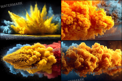 Yellow Smoke Photography Backdrop, Abstract Texture Background for Portraits, Dramatic Fine Art Digital Download, Photo Overlays