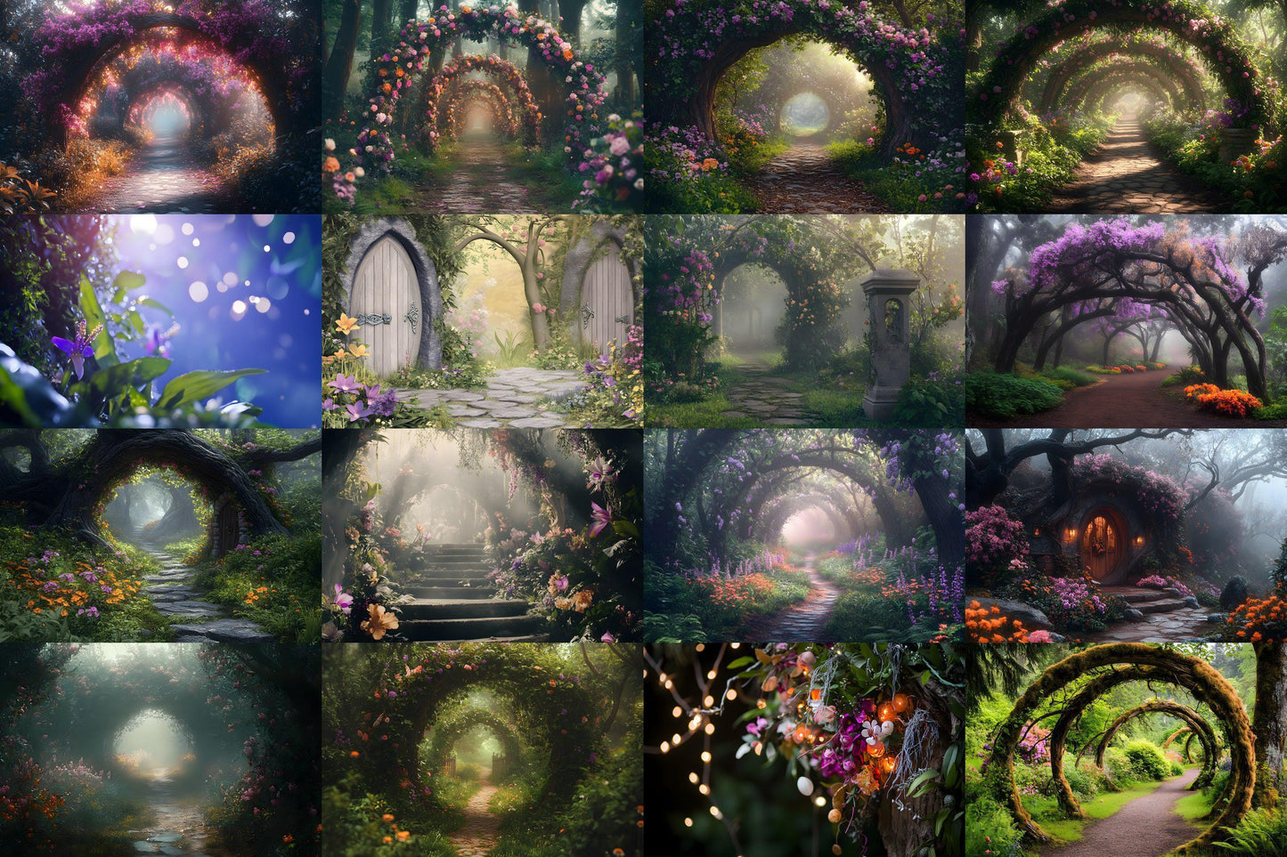 Fairy Woodland Backdrops ��������� Fantasy Floral Digital Scenery - Fairytale Visual Story Telling Backgrounds, Fantasy Wallpapers