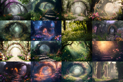 Fairy Woodland Backdrops ��������� Enchanted Paths and Arches - Wedding Backdrops, Maternity Backdrops, Fairytale Backgrounds